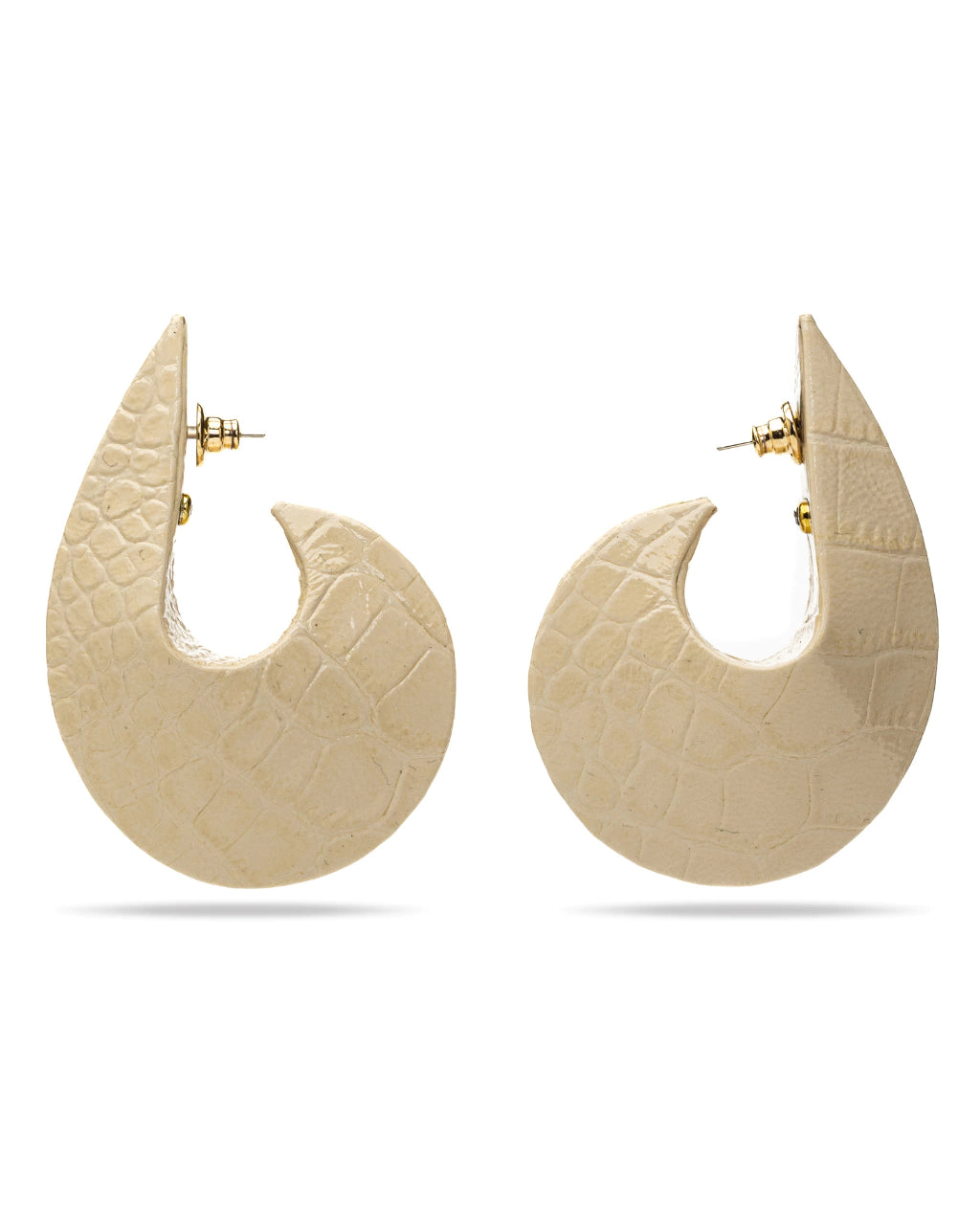 CORCEL M CROCO LEATHER EARRINGS