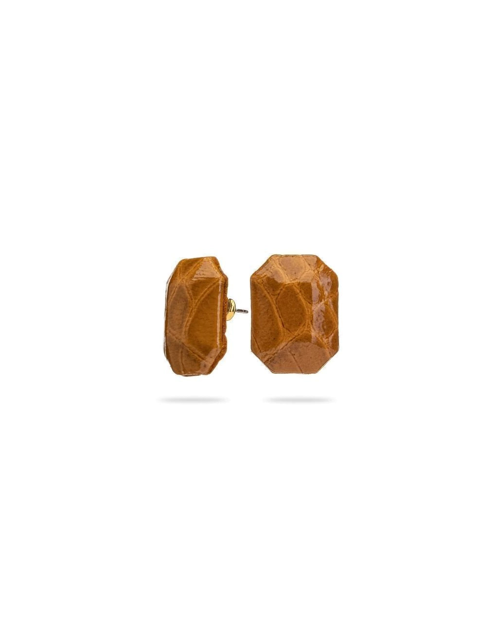 GEO S LEATHER EARRINGS
