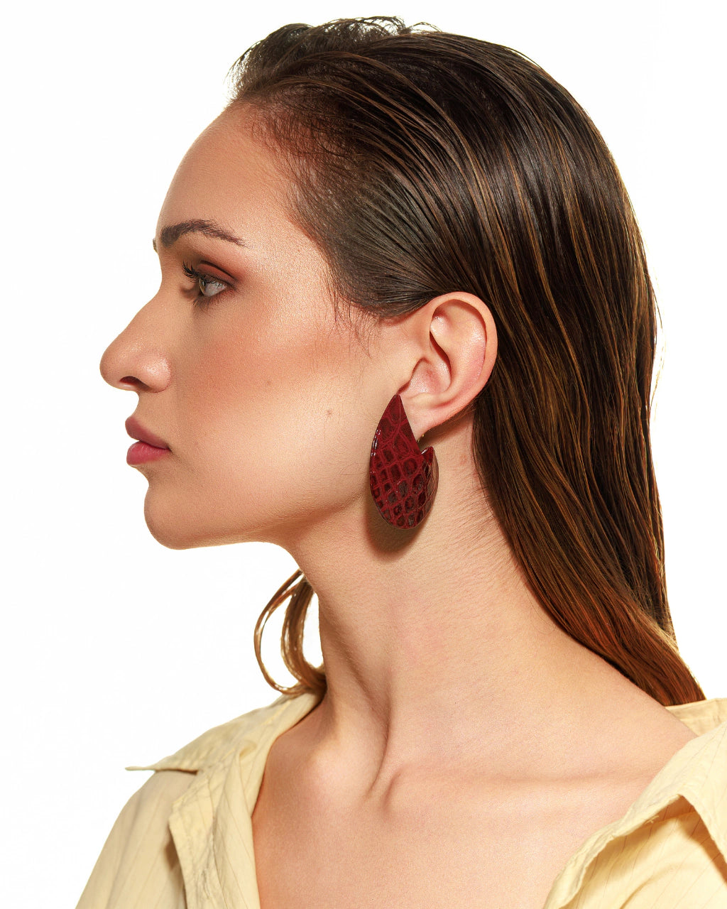 CORCEL S CROCO LEATHER EARRINGS