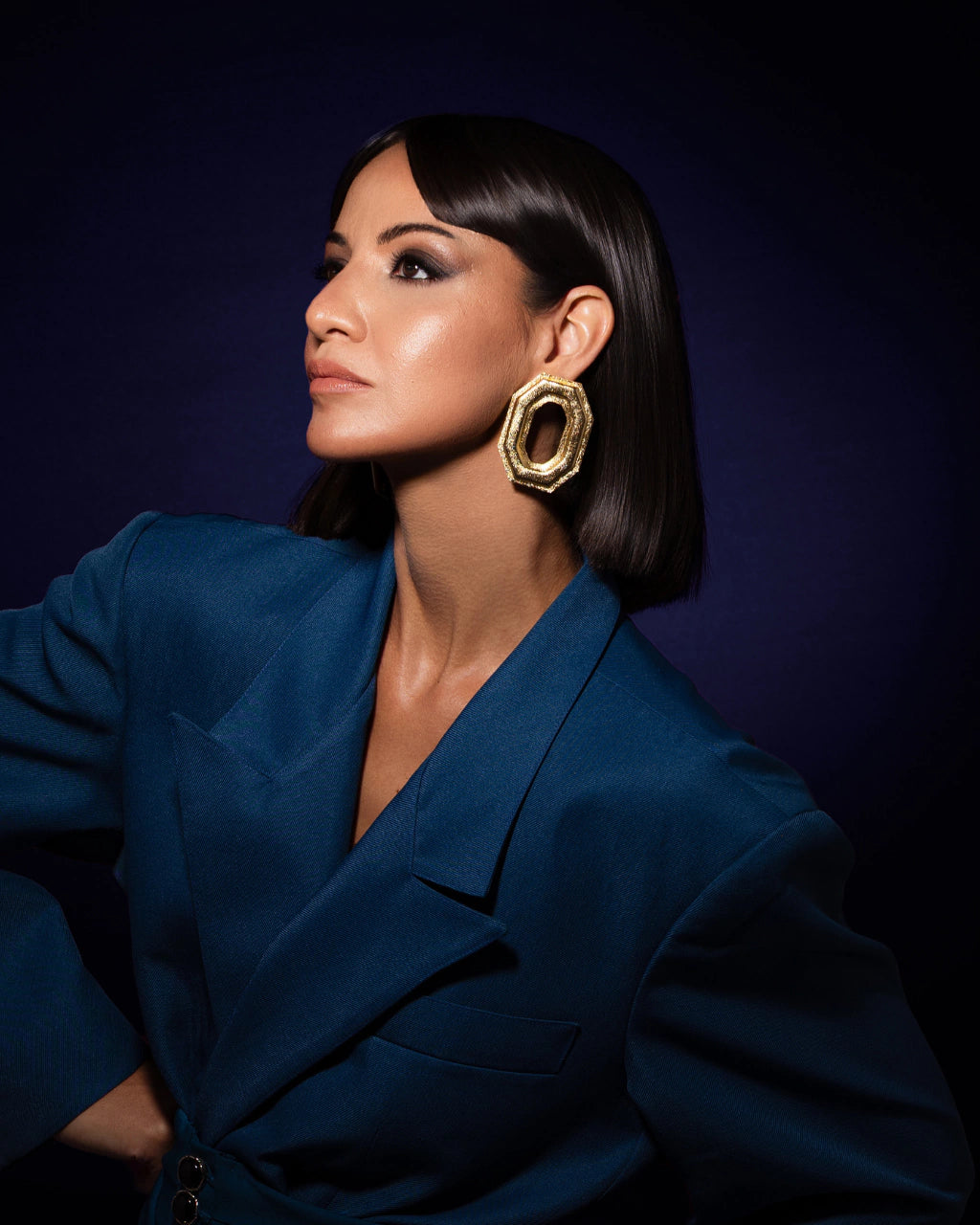 GEO N1 LEATHER EARRINGS