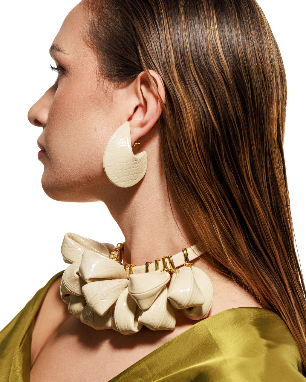 CORCEL S CROCO LEATHER EARRINGS