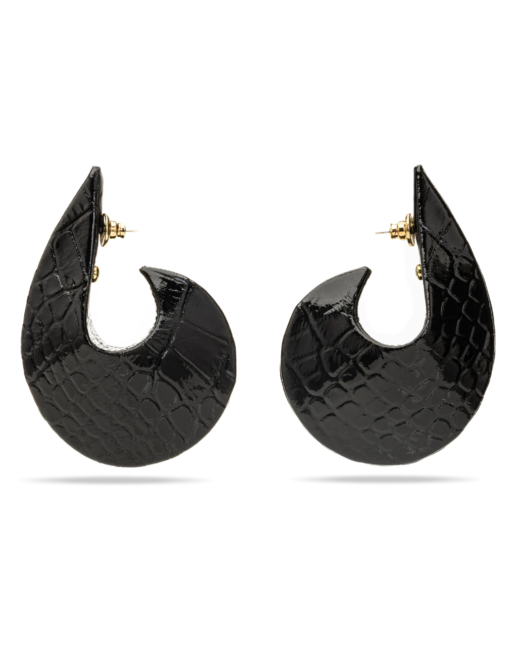 CORCEL M CROCO LEATHER EARRINGS