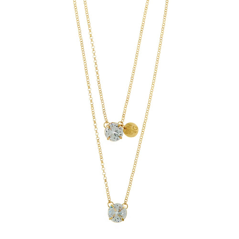 NECKLACE DOUBLE ZIRCONIA