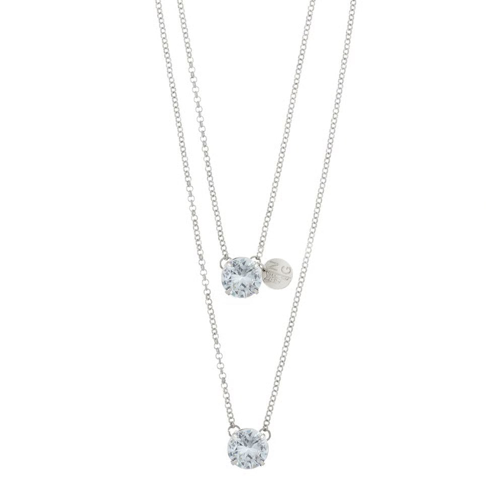 NECKLACE DOUBLE ZIRCONIA