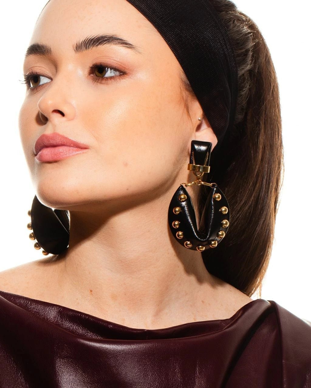 CRAVEJO LEATHER EARRINGS
