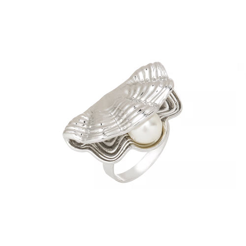 BOHO SHELL PEARL RING